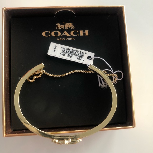Coach Horse and Carriage Cuff Bracelet Gold - Picture 4 of 5
